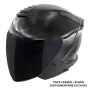 Casque Jet Everone RX31-Jet Shiny Black + Visier