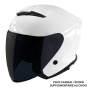 Casque Jet Everone RX31-Jet Shiny White + Visier