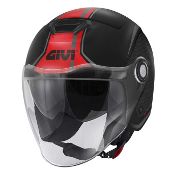 Casque Jet Givi 12.5 Graphic Touch Black Red Casque Jet Givi 12.5 Graphic Touch Black Red