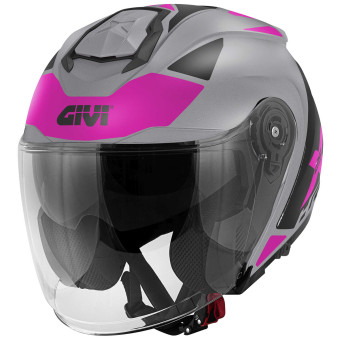 Casque Jet Givi X25 Target Matt Grey Pink Casque Jet Givi X25 Target Matt Grey Pink