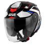 Casque Jet Givi X25 Trace Black White Blue