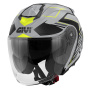 Casque Jet Givi X25 Trace Matt Grey Black Yellow