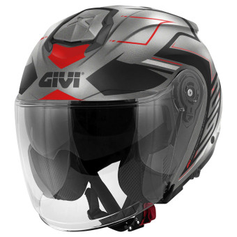 Casque Jet Givi X25 Trace Matt Titanium Black Yellow Casque Jet Givi X25 Trace Matt Titanium Black Yellow