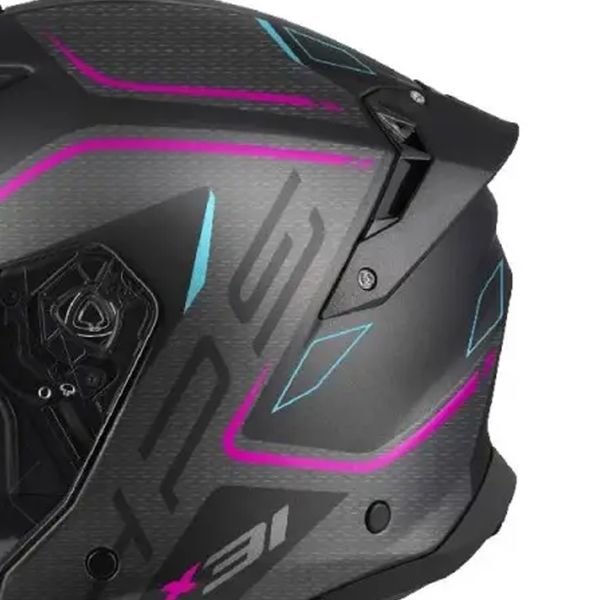 Givi X31 Impact Matt Black Dark Titanium Fuchsia Blue