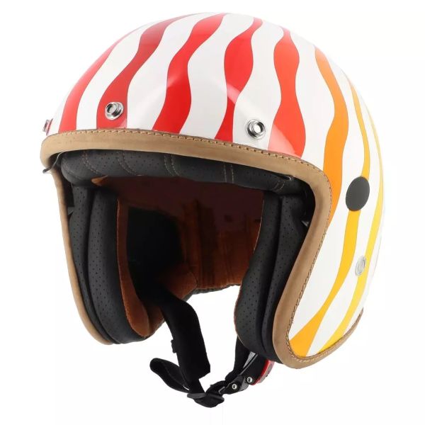 Jet Helstons Flower Carbon White Orange Red Jet Helstons Flower Carbon White Orange Red
