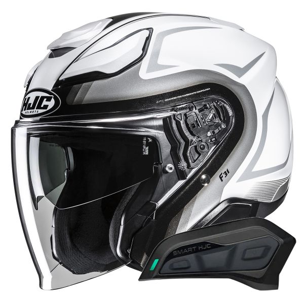 Jet HJC F31 Bask MC10 + Kit Bluetooth Smart 11Be Jet HJC F31 Bask MC10 + Kit Bluetooth Smart 11Be