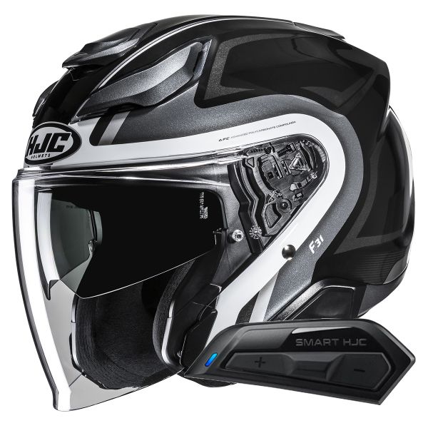 Jet HJC F31 Bask MC5 + Kit Bluetooth Smart 11B