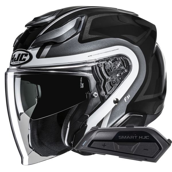 Jet HJC F31 Bask MC5 + Kit Bluetooth Smart 21B