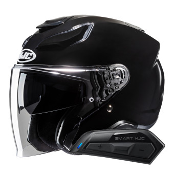 Jet HJC F31 Black + Kit Bluetooth Smart 11B