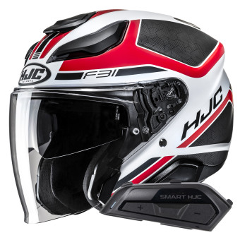 Jet HJC F31 Ceron MC1SF + Bluetooth Kit Smart 21B Flat Black