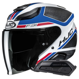 Jet HJC F31 Ceron MC21SF + Bluetooth Kit Smart 21B Flat Black