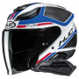 Casque Jet HJC F31 Ceron MC21SF + Bluetooth Kit Smart 21B Flat Black