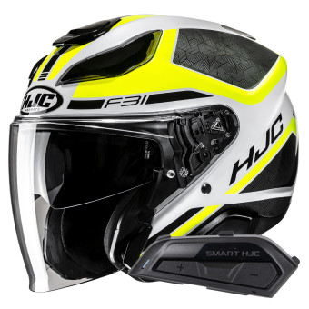 Jet HJC F31 Ceron MC3H + Kit Bluetooth Smart 21B Flat Black