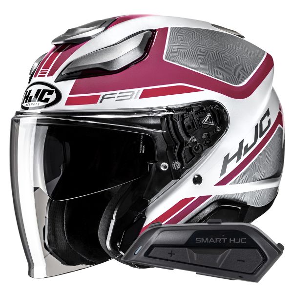 Jet HJC F31 Ceron MC8 + Kit Bluetooth Smart 21B Flat Black