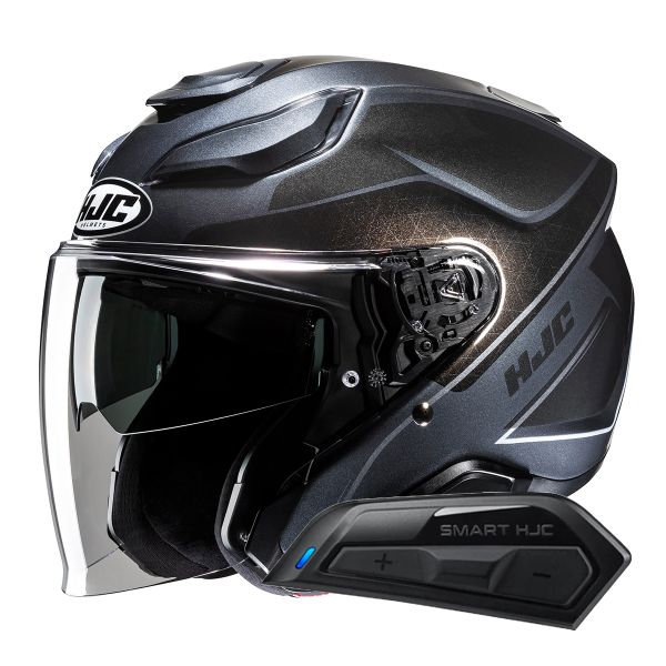 Jet HJC F31 Ludi MC5 + Kit Bluetooth Smart 11B