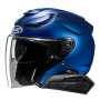 Casque Jet HJC F31 Semi Flat Metallic Blue + Kit Bluetooth Smart 11B