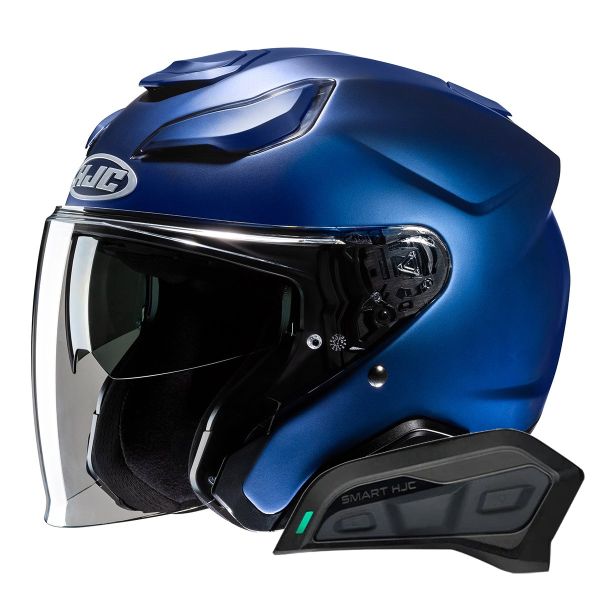 Jet HJC F31 Semi Flat Metallic Blue + Kit Bluetooth Smart 11Be Jet HJC F31 Semi Flat Metallic Blue + Kit Bluetooth Smart 11Be