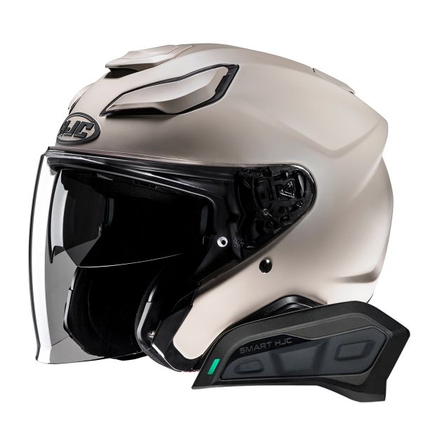 Jet HJC F31 Semi Flat Sand Beige + Kit Bluetooth Smart 11Be Jet HJC F31 Semi Flat Sand Beige + Kit Bluetooth Smart 11Be
