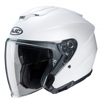 HJC I30 Semi Flat Pearl White + Kit Bluetooth Sena 5S