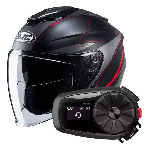 Jet HJC I30 Slight MC1SF + Kit Bluetooth Sena 5S