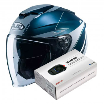 Jet HJC I30 Slight MC2SF + Kit Bluetooth Sena SMH5