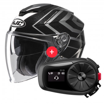Jet HJC I30 Zetra MC5 + Kit Bluetooth Sena 5S