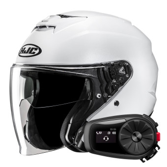 Jet HJC i31 Pearl White + Kit Bluetooth 5S Solo