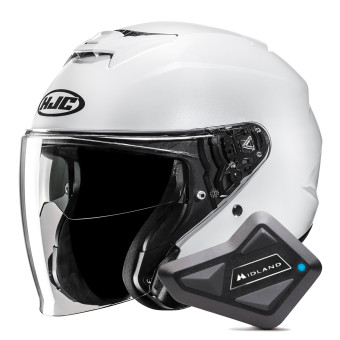 Jet HJC i31 Pearl White + Kit Bluetooth BT Mini