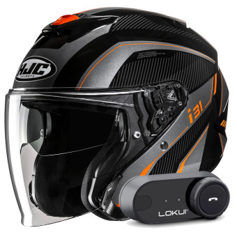 Casque Jet HJC i31 Reno MC7 + Kit Bluetooth Lokui K30 Casque Jet HJC i31 Reno MC7 + Kit Bluetooth Lokui K30