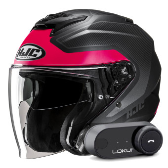 Jet HJC i31 Tevis MC8SF + Kit Bluetooth Lokui K30