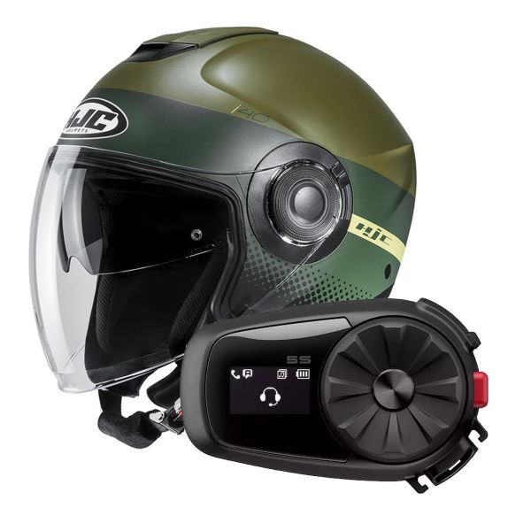 Jet HJC I40 Unova MC4SF + Kit Bluetooth Sena 5S Solo
