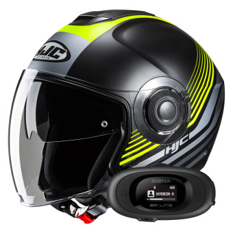 Jet HJC i40N Dova MC3HSF + Kit bluetooth 5R Lite Solo