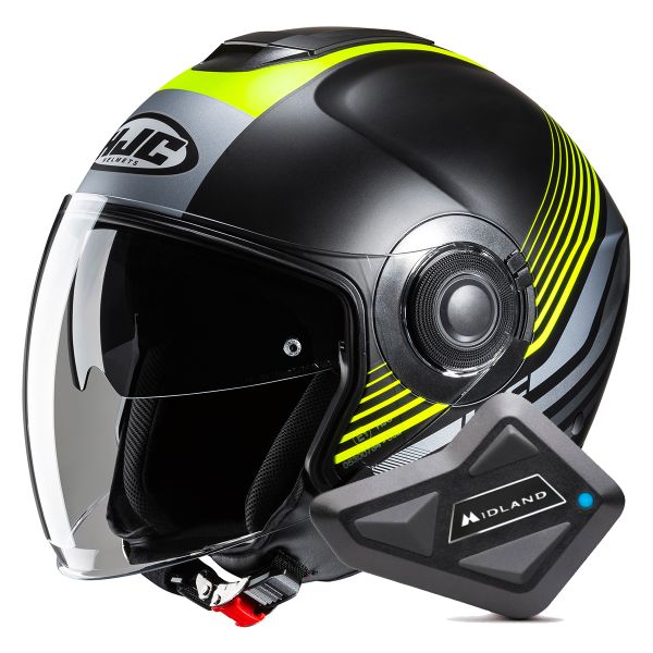 Jet HJC i40N Dova MC3HSF + Kit Bluetooth BT Mini