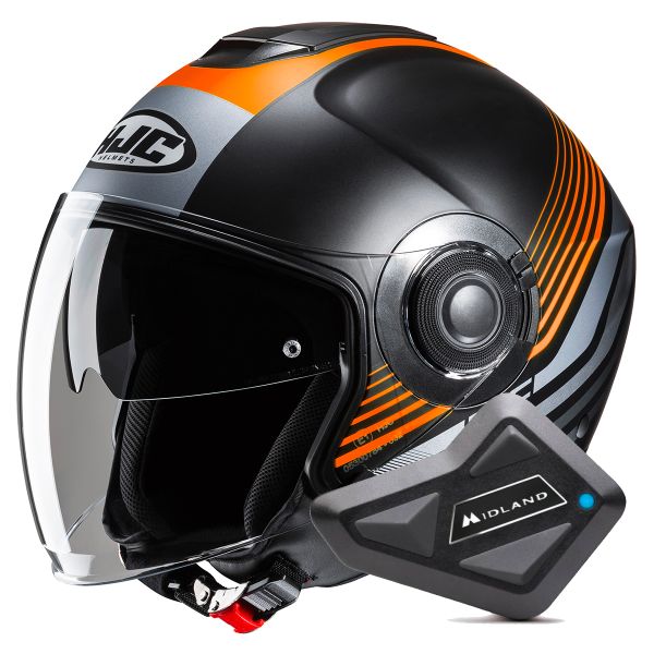 Jet HJC i40N Dova MC7SF + Kit Bluetooth BT Mini