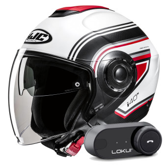 Jet HJC i40N Linia MC1SF + Kit Bluetooth Lokui K30