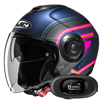Jet HJC i40N Linia MC28SF + Kit bluetooth 5R Lite Solo