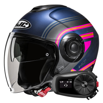 Jet HJC i40N Linia MC28SF + Kit Bluetooth 5S Solo