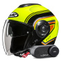 Casque Jet HJC i40N Linia MC3H + Kit Bluetooth Lokui K30
