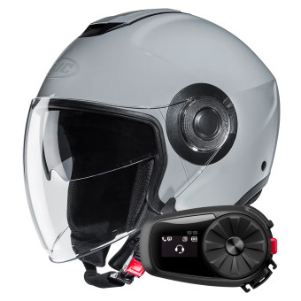 Jet HJC i40N N. Grey+ Kit Bluetooth 5S Solo