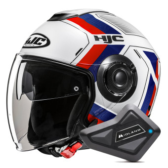 Jet HJC i40N Velu MC41 + Kit Bluetooth BT Mini