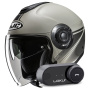 Casque Jet HJC i40N Vision MC5SF + Kit Bluetooth Lokui K30