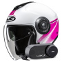 Casque Jet HJC i40N Vision MC8 + Kit Bluetooth Lokui K30