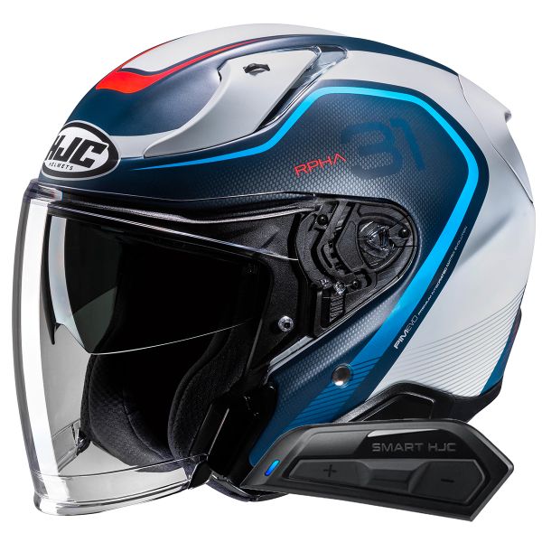 Jet HJC RPHA31 Kouv MC21SF + Kit Bluetooth Smart 11B