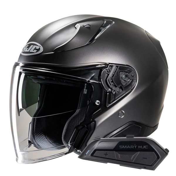 Jet HJC RPHA31 Semi Flat Titanium+ Kit Bluetooth Smart 21B Flat Black Jet HJC RPHA31 Semi Flat Titanium+ Kit Bluetooth Smart 21B Flat Black