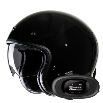 Jet HJC V31 Black + Kit bluetooth 5R Lite