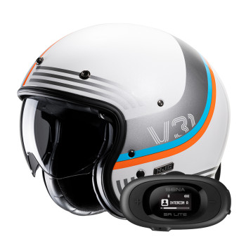 Jet HJC V31 Byron MC27 + Kit bluetooth 5R Lite