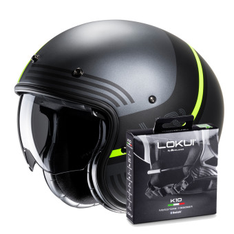 Jet HJC V31 Byron MC3HSF + Kit Bluetooth Lokui K10