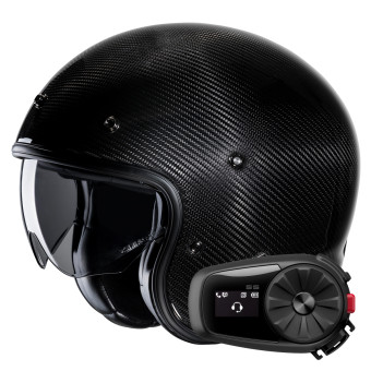 Jet HJC V31 Carbon Black + Kit Bluetooth 5S Solo