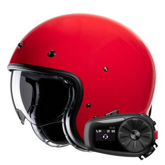 Jet HJC V31 Deep Red + Kit Bluetooth 5S Solo