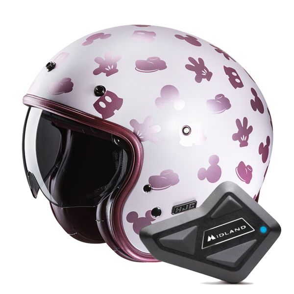 Jet HJC V31 Disney Mickey MC8SF + Kit Bluetooth BT Mini